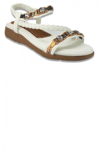 White Summer Sandals 13797