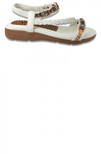 White Summer Sandals 13797