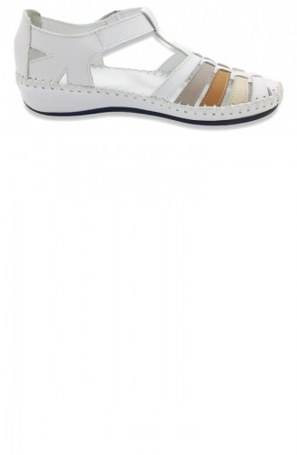 White Summer Sandals 13798