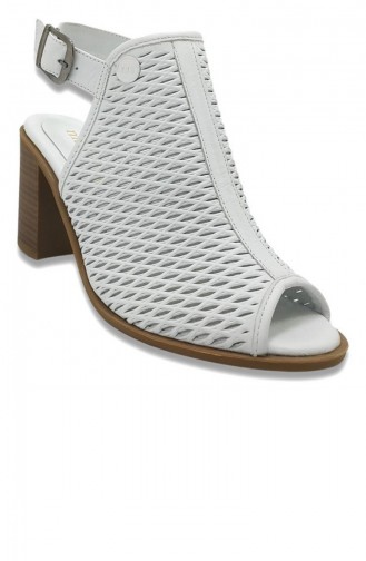 White Summer Sandals 13840
