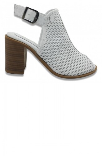 White Summer Sandals 13840