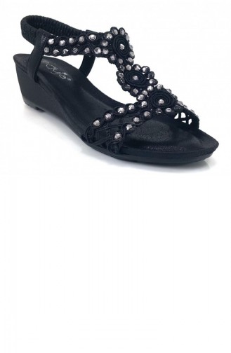 Black Summer Sandals 13846