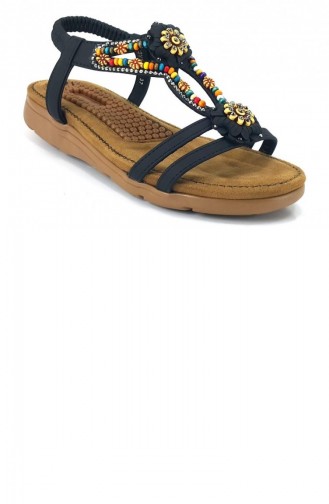 Black Summer Sandals 13848