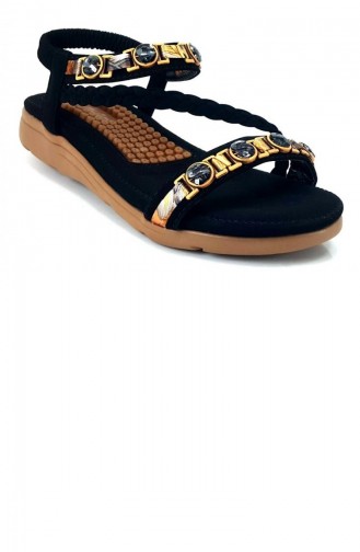 Black Summer Sandals 13854