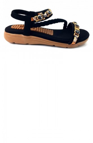 Black Summer Sandals 13854