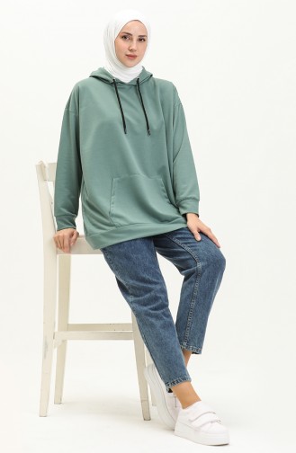 Hoodie Sweatshirt 3047-08 Dark Aqua Green 3047-08