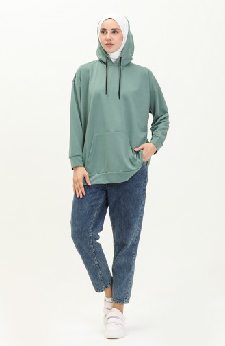 Hoodie Sweatshirt 3047-08 Dark Aqua Green 3047-08