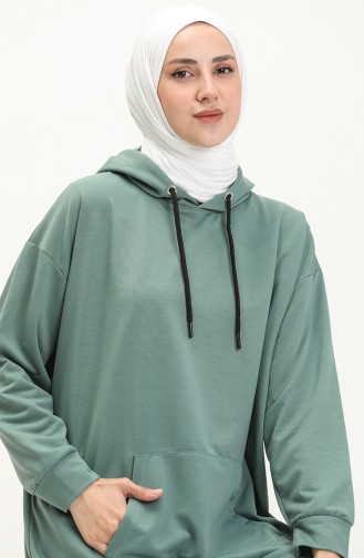 Hoodie Sweatshirt 3047-08 Dark Aqua Green 3047-08