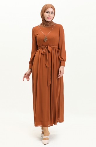 Chiffonkleid mit Halskette 3687-03 Taba 3687-03