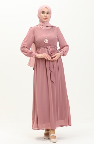 Chiffonkleid mit Halskette 3687-06 Rose 3687-06