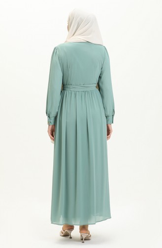 Necklace Chiffon Dress 3687-10  Almond Green 3687-10