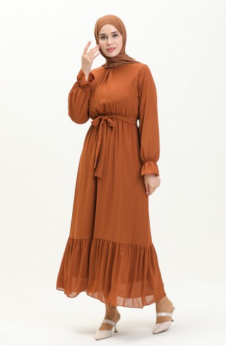 Kleid mit Gürtel 4321-05 Taba 4321-05