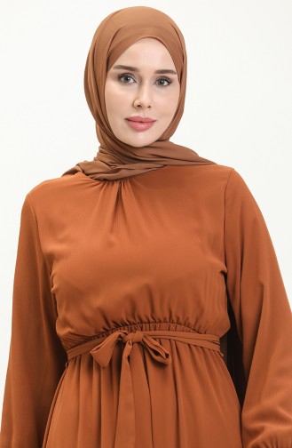 Kleid mit Gürtel 4321-05 Taba 4321-05