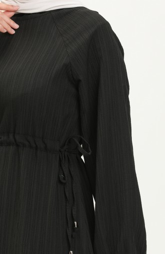 Gerafftes Kleid 4333-05 Schwarz 4333-05