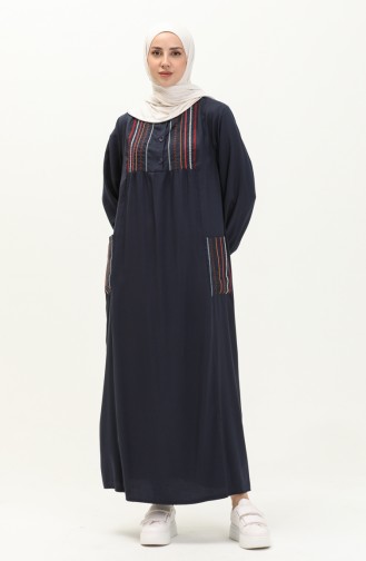 Embroidered Belmando Dress 24Y8728-04 Navy Blue 24Y8728-04