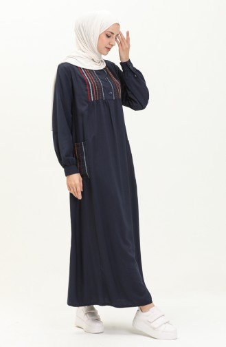 Embroidered Belmando Dress 24Y8728-04 Navy Blue 24Y8728-04