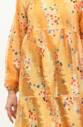 Printed Chiffon Dress  24Y8874-01 Yellow 24Y8874-01