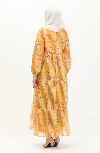 Printed Chiffon Dress  24Y8874-01 Yellow 24Y8874-01