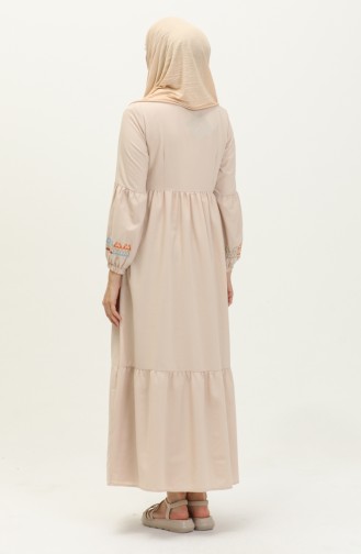 Embroidered Dress 24Y8968-06 Beige 24Y8968-06