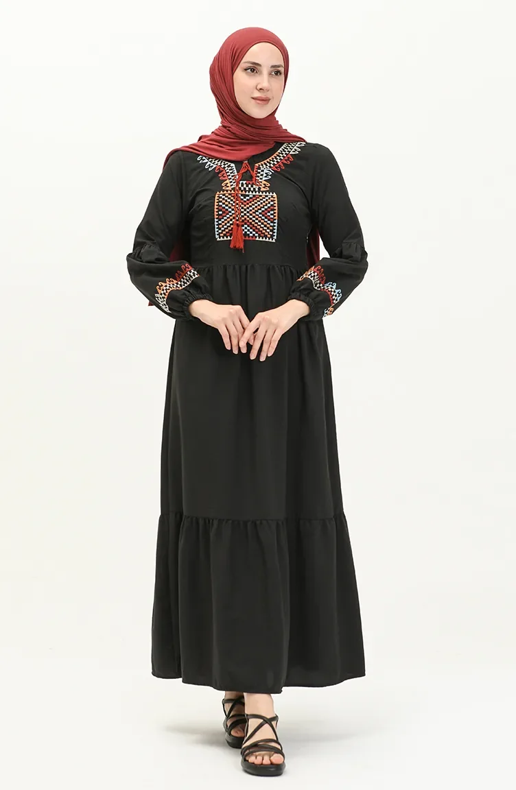 Black Embroidered Dress 24Y8968-07 24Y8968-07