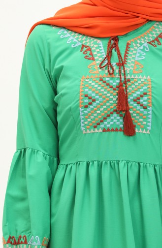 Embroidered Dress 24Y8968-08 Green 24Y8968-08