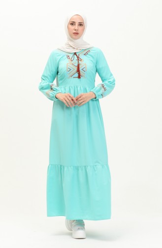 Mint green İslamitische Jurk 24Y8968-09