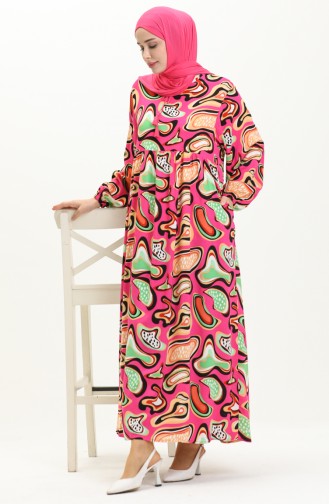 Robe en Viscose à Motifs 24Y8996-01 Fushia 24Y8996-01