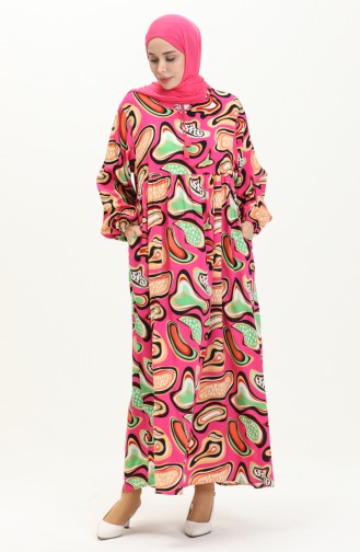 Robe en Viscose à Motifs 24Y8996-01 Fushia 24Y8996-01