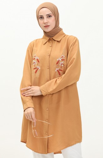 Embroidered Tunic 1006 1006-06 Mustard 1006-06