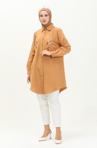 Embroidered Tunic 1006 1006-06 Mustard 1006-06