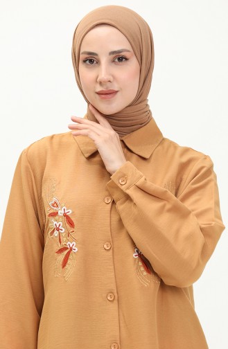 Embroidered Tunic 1006 1006-06 Mustard 1006-06