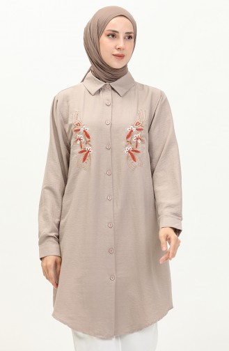 Embroidered Tunic 1006 1006-07 Mink 1006-07