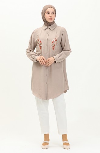 Embroidered Tunic 1006 1006-07 Mink 1006-07