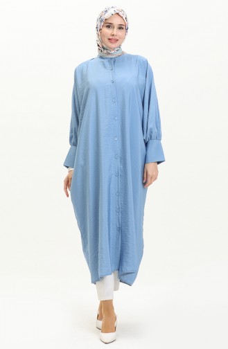 Bat Sleeve Long Tunic 24Y8854-01 Blue 24Y8854-01