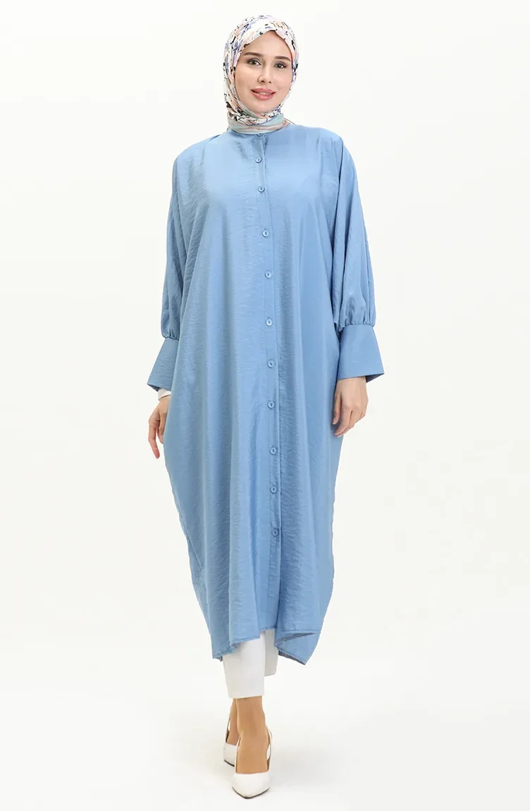 Bat Sleeve Long Tunic 24Y8854-01 Blue 24Y8854-01