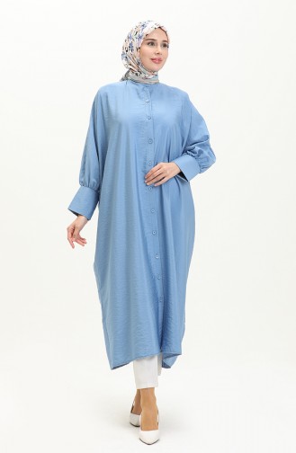 Bat Sleeve Long Tunic 24Y8854-01 Blue 24Y8854-01