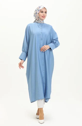 Bat Sleeve Long Tunic 24Y8854-01 Blue 24Y8854-01