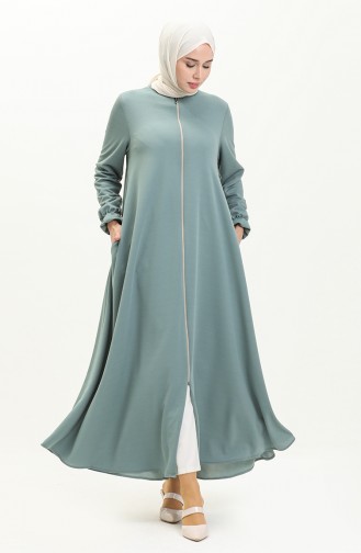 Mevlana Abaya mit Tasche0694-01 Grün 0694-01