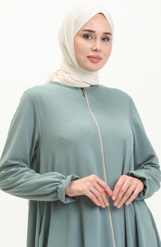 Mevlana Pocketed Abaya 0694-01 Green 0694-01