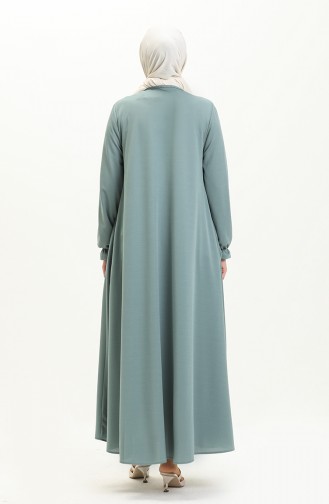 Mevlana Abaya mit Tasche0694-01 Grün 0694-01