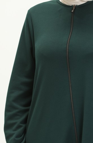 Abaya Avec Poche Mevlana 0694-02 Vert Emeraude 0694-02