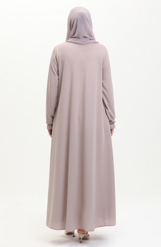 Abaya Avec Poche Mevlana 0694-03 Beige 0694-03