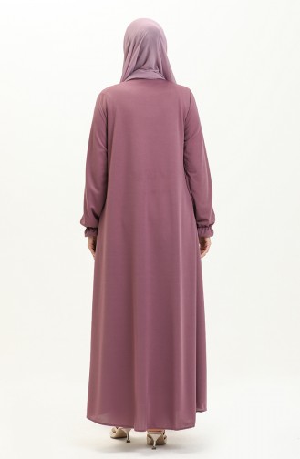 Mevlana Abaya mit Tasche 0694-04 Rosa 0694-04