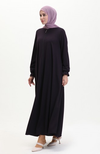 Mevlana Abaya mit Tasche 0694-06 Lila 0694-06