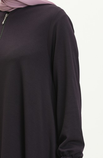 Abaya Avec Poche Mevlana 0694-06 Pourpre 0694-06