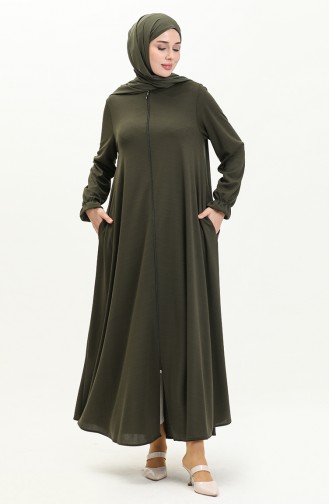 Khaki Abaya 0694-08