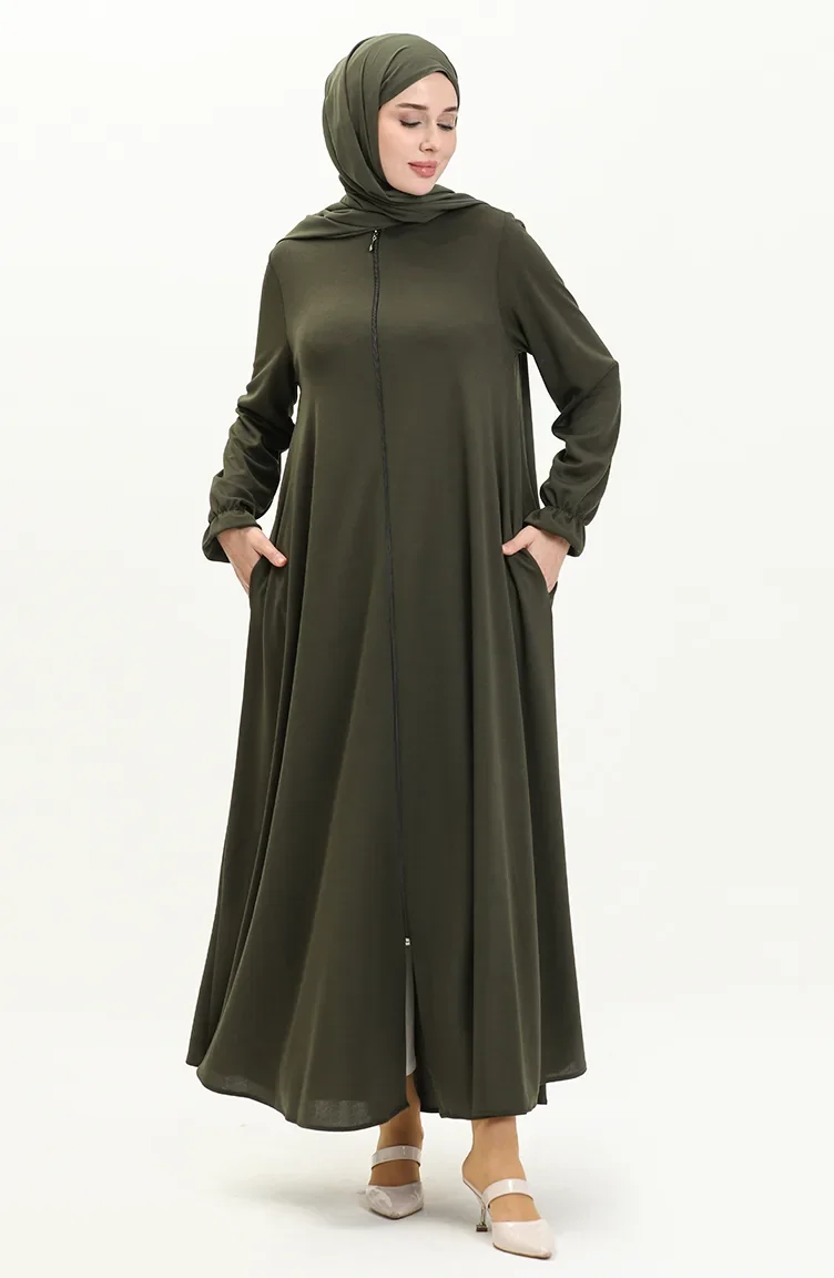 Mevlana Pocket Abaya 0694-08 Khaki 0694-08