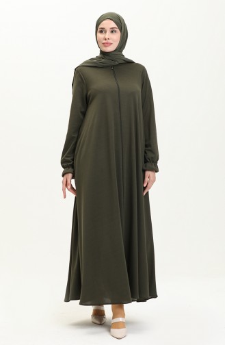 Khaki Abaya 0694-08