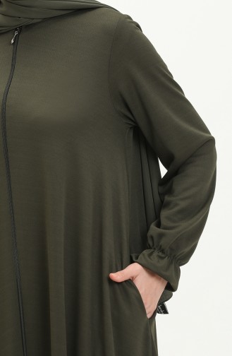 Khaki Abaya 0694-08