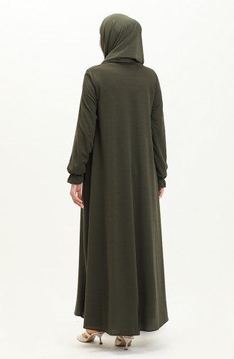 Mevlana Pocketed Abaya 0694-08 Khaki 0694-08